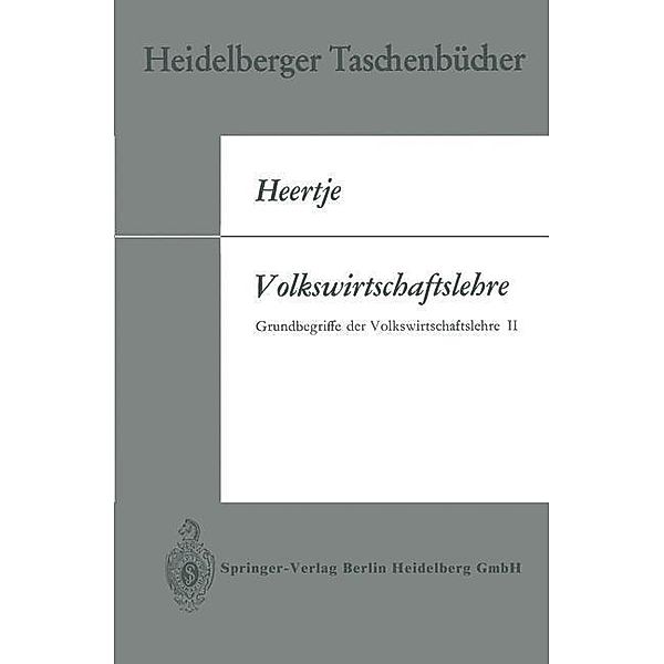 Volkswirtschaftslehre / Heidelberger Taschenbücher, Horst Hanusch, Thomas Kuhn, Uwe Cantner