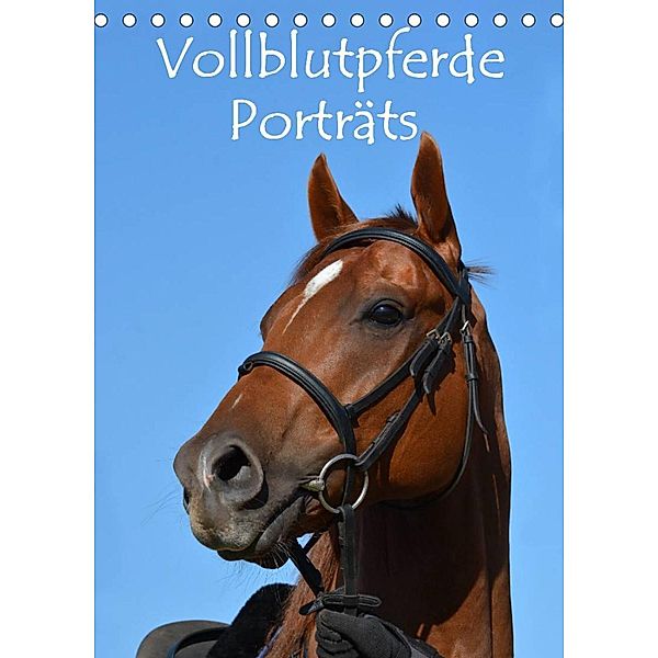 Vollblutpferde Porträts (Tischkalender 2023 DIN A5 hoch), Anke van Wyk - www.germanpix.net