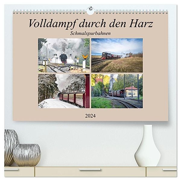 Volldampf durch den Harz (hochwertiger Premium Wandkalender 2024 DIN A2 quer), Kunstdruck in Hochglanz, Magic Artist Design, Steffen Gierok