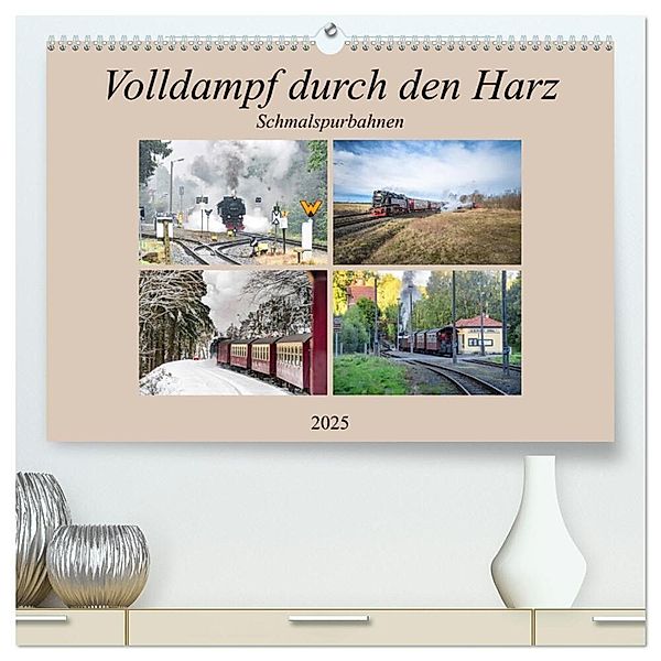 Volldampf durch den Harz (hochwertiger Premium Wandkalender 2025 DIN A2 quer), Kunstdruck in Hochglanz, Calvendo, Magic Artist Design, Steffen Gierok