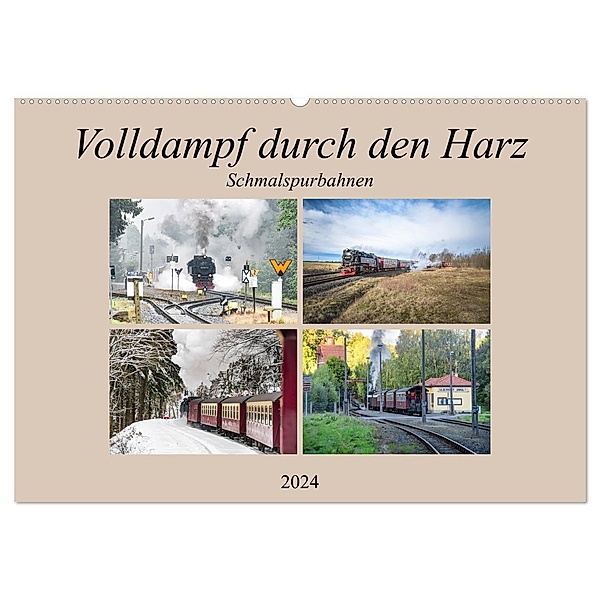 Volldampf durch den Harz (Wandkalender 2024 DIN A2 quer), CALVENDO Monatskalender, Magic Artist Design, Steffen Gierok