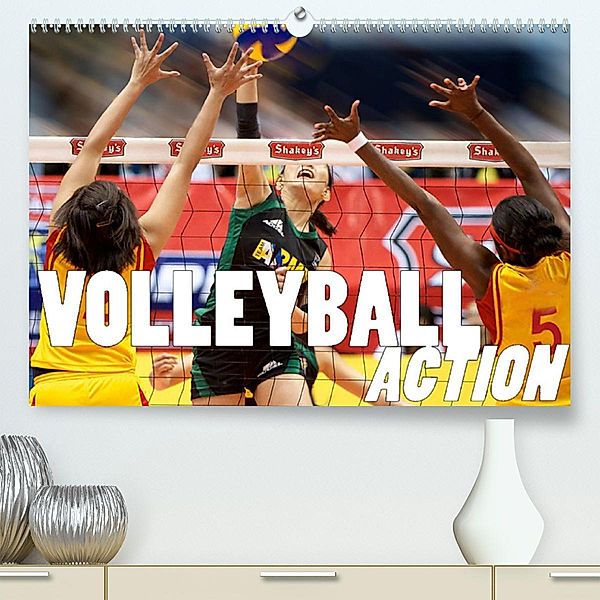 Volleyball Action (Premium, hochwertiger DIN A2 Wandkalender 2023, Kunstdruck in Hochglanz), Boris Robert