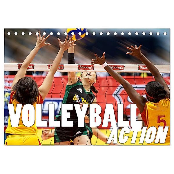 Volleyball Action (Tischkalender 2024 DIN A5 quer), CALVENDO Monatskalender, Boris Robert