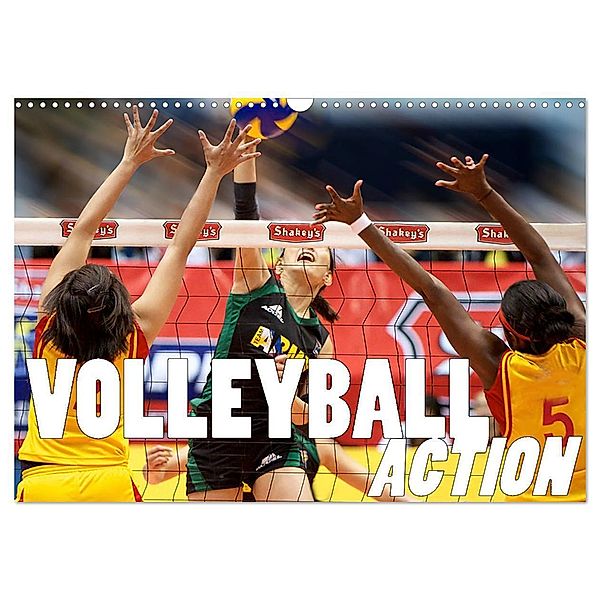 Volleyball Action (Wandkalender 2024 DIN A3 quer), CALVENDO Monatskalender, Boris Robert
