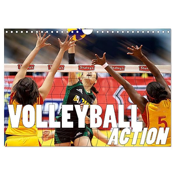 Volleyball Action (Wandkalender 2024 DIN A4 quer), CALVENDO Monatskalender, Boris Robert