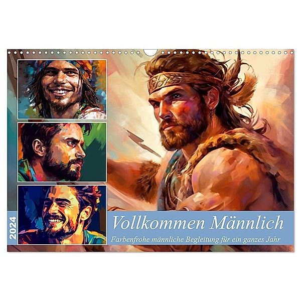 Vollkommen Männlich (Wandkalender 2024 DIN A3 quer), CALVENDO Monatskalender, Kerstin Waurick