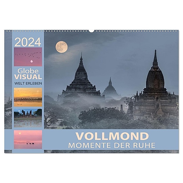 Vollmond - Momente der Ruhe (Wandkalender 2024 DIN A2 quer), CALVENDO Monatskalender, Globe VISUAL