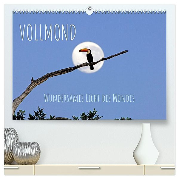 Vollmond: Wundersames Licht des Mondes (hochwertiger Premium Wandkalender 2024 DIN A2 quer), Kunstdruck in Hochglanz, Calvendo