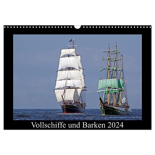 Vollschiffe und Barken 2024 (Wandkalender 2024 DIN A3 quer), CALVENDO Monatskalender, Stoerti-md