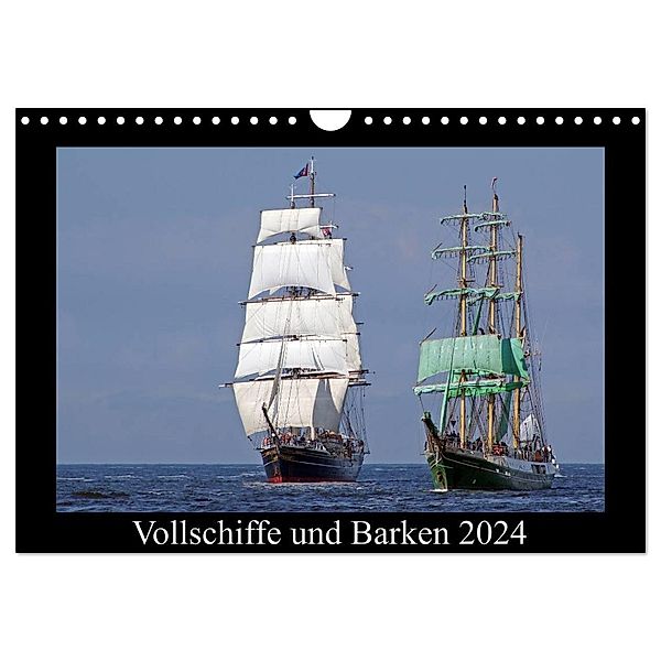 Vollschiffe und Barken 2024 (Wandkalender 2024 DIN A4 quer), CALVENDO Monatskalender, Stoerti-md