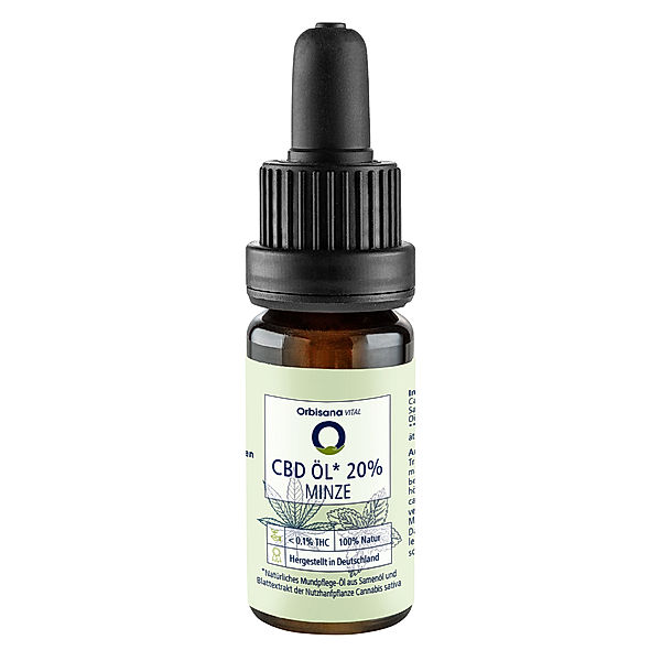 Vollspektrum CBD Öl 20% mit Minze-Geschmack von Orbisana VITAL (10 ml)