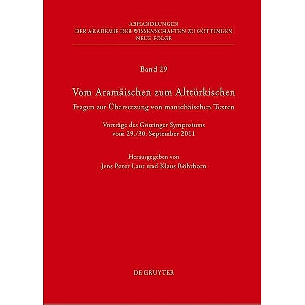 Vom Aramäischen zum Alttürkischen / Abhandlungen der Akademie der Wissenschaften zu Göttingen. Neue Folge Bd.29