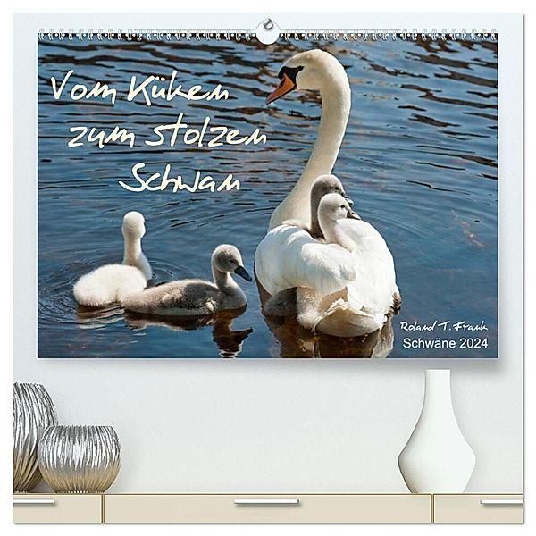 Vom Küken zum stolzen Schwan (hochwertiger Premium Wandkalender 2024 DIN A2 quer), Kunstdruck in Hochglanz, Roland T. Frank