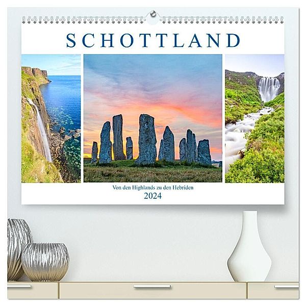 Von den Highlands zu den Hebriden (hochwertiger Premium Wandkalender 2024 DIN A2 quer), Kunstdruck in Hochglanz, Harald Schnitzler