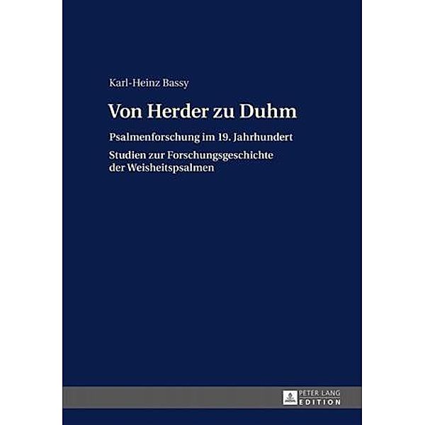 Von Herder zu Duhm, Karl-Heinz Bassy