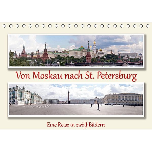 Von Moskau nach St. PetersburgAT-Version (Tischkalender 2021 DIN A5 quer), Andreas Sahlender