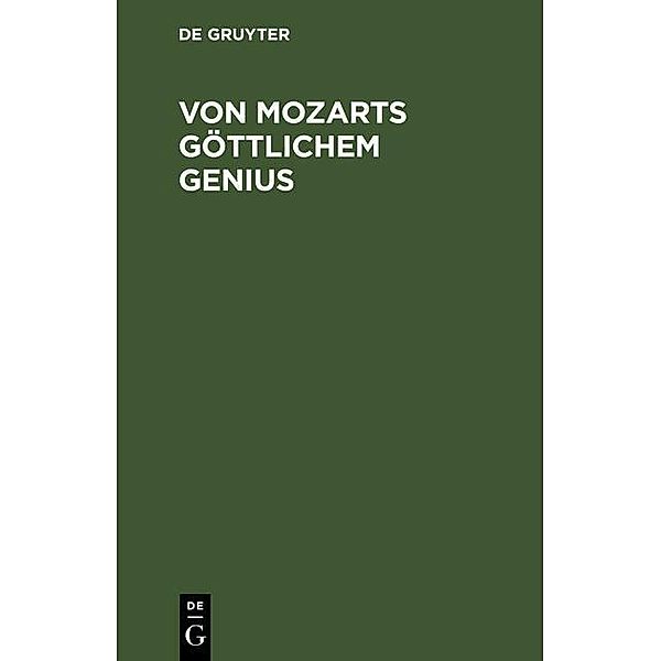 Von Mozarts göttlichem Genius, Konrad Pfeiffer