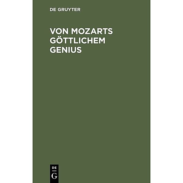 Von Mozarts göttlichem Genius, Konrad Pfeiffer