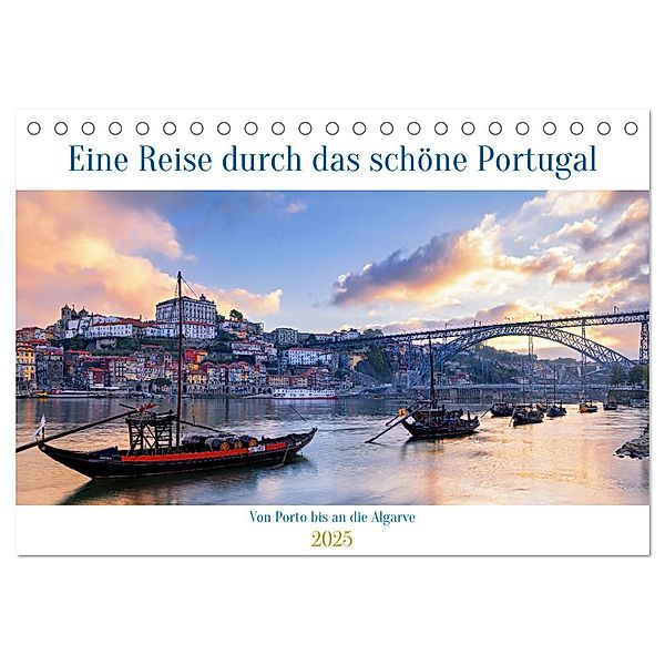 Von Porto bis an die Algarve (Tischkalender 2025 DIN A5 quer), CALVENDO Monatskalender, Calvendo, Michael Voß
