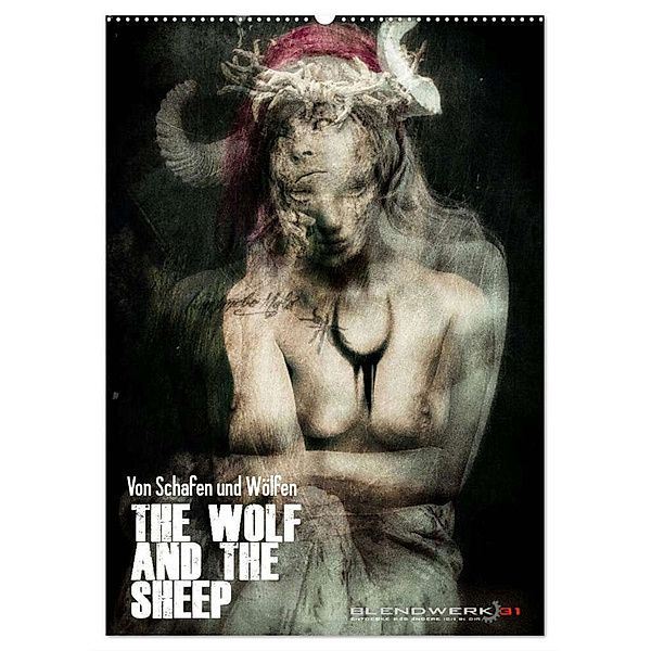 Von Schafen und Wölfen - The Wolf and the Sheep (Wandkalender 2024 DIN A2 hoch), CALVENDO Monatskalender, Blendwerk31