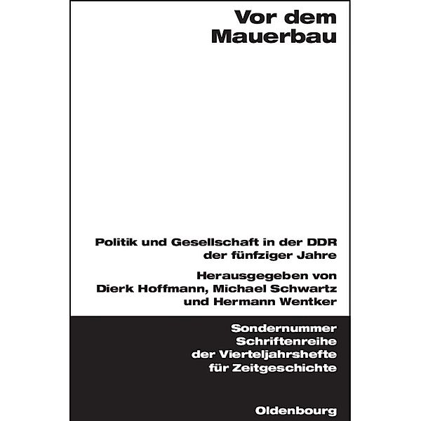Vor dem Mauerbau / Jahrbuch des Dokumentationsarchivs des österreichischen Widerstandes
