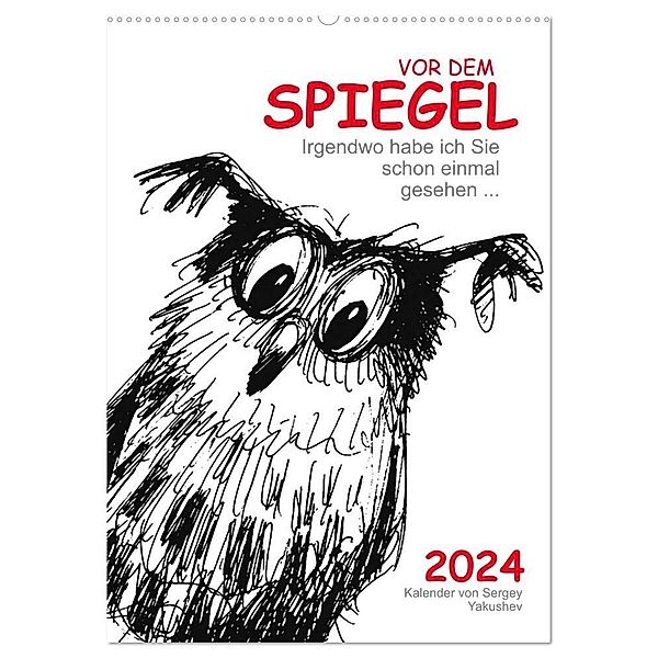 Vor dem Spiegel 2024 (Wandkalender 2024 DIN A2 hoch), CALVENDO Monatskalender, Sergey Yakushev