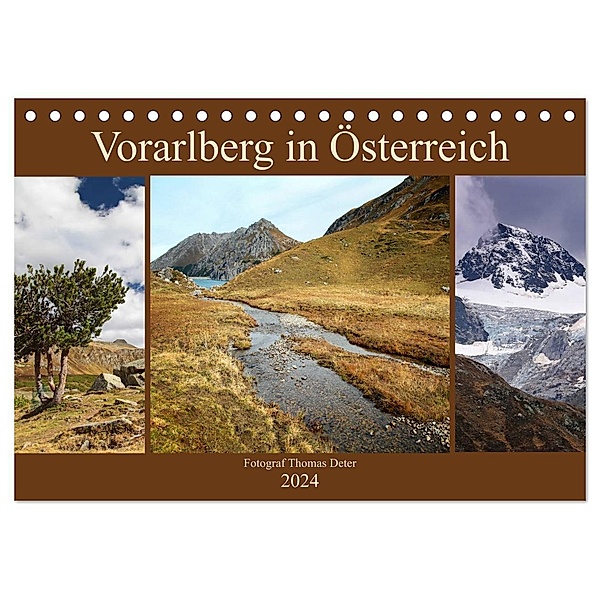 Vorarlberg in Österreich (Tischkalender 2024 DIN A5 quer), CALVENDO Monatskalender, Thomas Deter