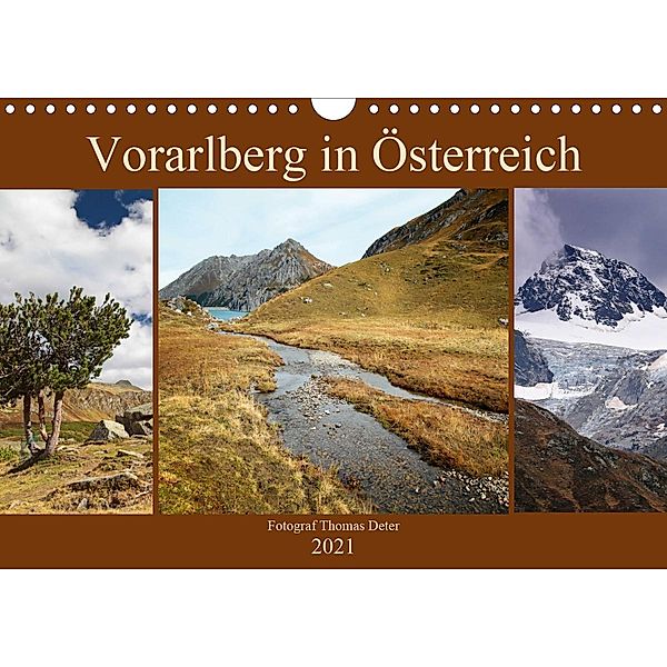 Vorarlberg in Österreich (Wandkalender 2021 DIN A4 quer), Thomas Deter