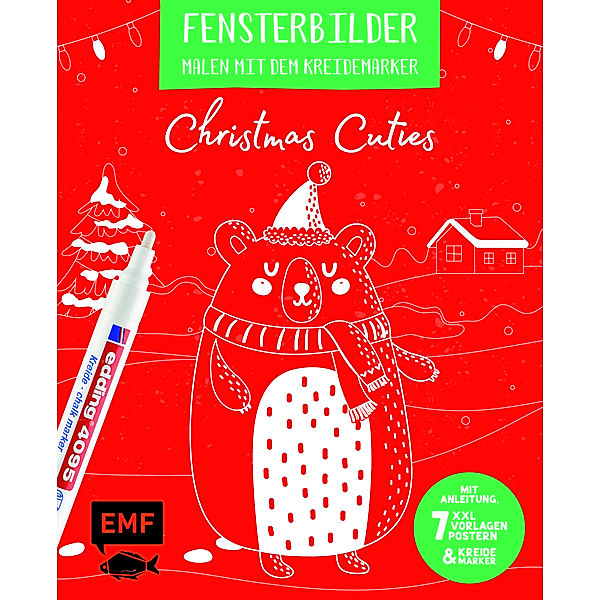 Vorlagenmappe Fensterbilder malen mit dem Kreidemarker - Christmas Cuties