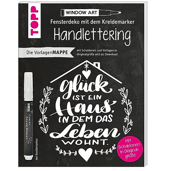 Vorlagenmappe Fensterdeko mit dem Kreidemarker - Handlettering. Inkl. Kreidemarker von Kreul, Nina Rötters