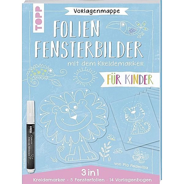 Vorlagenmappe Folien-Fensterbilder mit dem Kreidemarker für Kinder, Pia Pedevilla