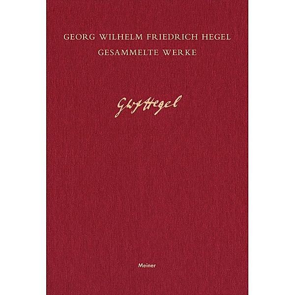 Vorlesungen über die Geschichte der Philosophie I / Georg Wilhelm Friedrich Hegel, Gesammelte Werke (GW), Georg Wilhelm Friedrich Hegel