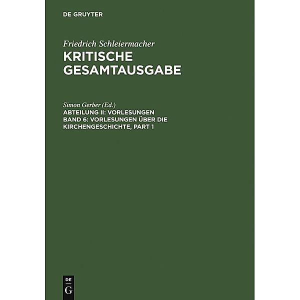 Vorlesungen über die Kirchengeschichte