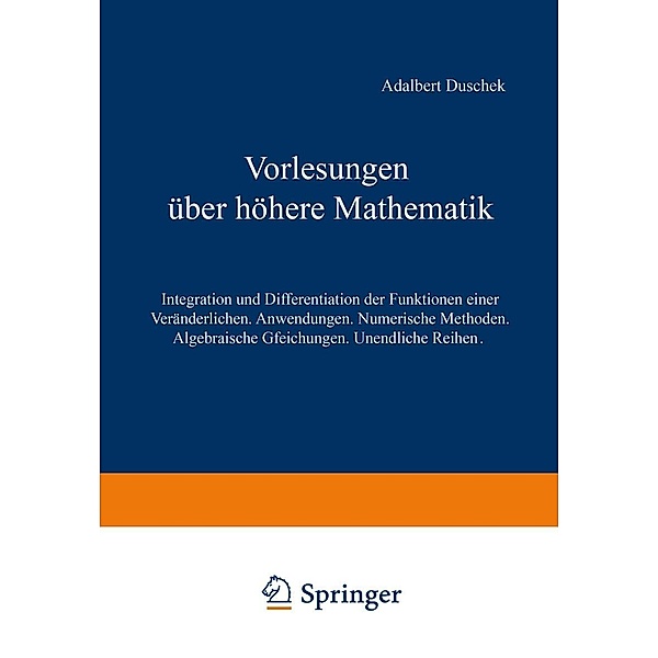 Vorlesungen über höhere Mathematik, Adalbert Duschek