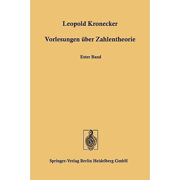 Vorlesungen über Zahlentheorie, Leopold Kronecker