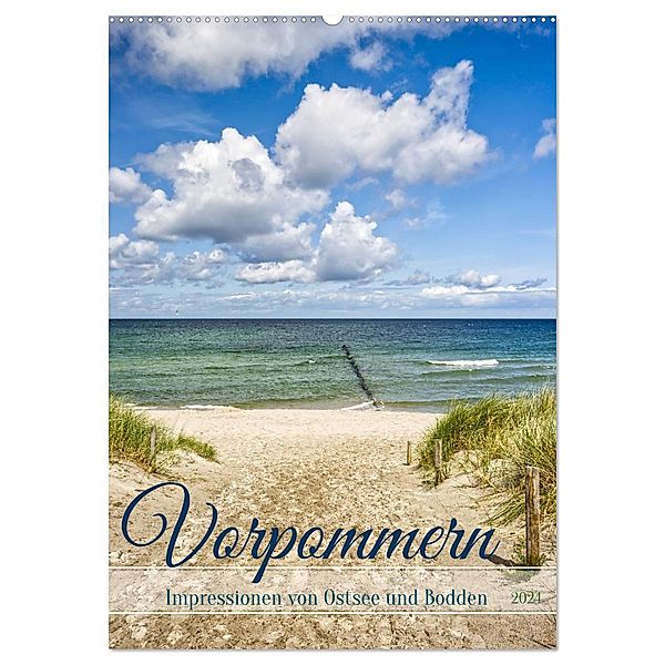 Vorpommern, Impressionen von Ostsee und Bodden (Wandkalender 2024 DIN A2 hoch), CALVENDO Monatskalender, Sabine Löwer
