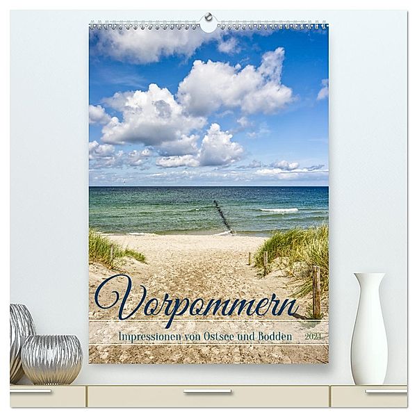 Vorpommern, Impressionen von Ostsee und Bodden (hochwertiger Premium Wandkalender 2024 DIN A2 hoch), Kunstdruck in Hochglanz, Sabine Löwer