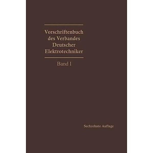 Vorschriftenbuch des Verbandes Deutscher Elektrotechniker, Generalsekretariat des VDE