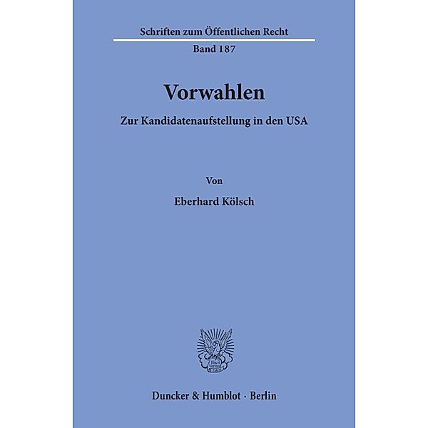 Vorwahlen., Eberhard Kölsch