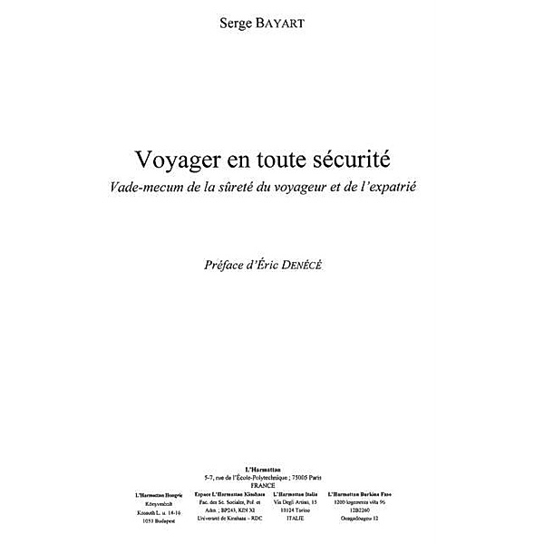 Voyager en toute securite / Hors-collection, Serge Bayart