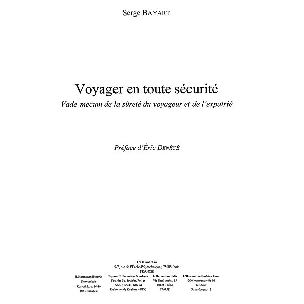 Voyager en toute securite / Hors-collection, Serge Bayart