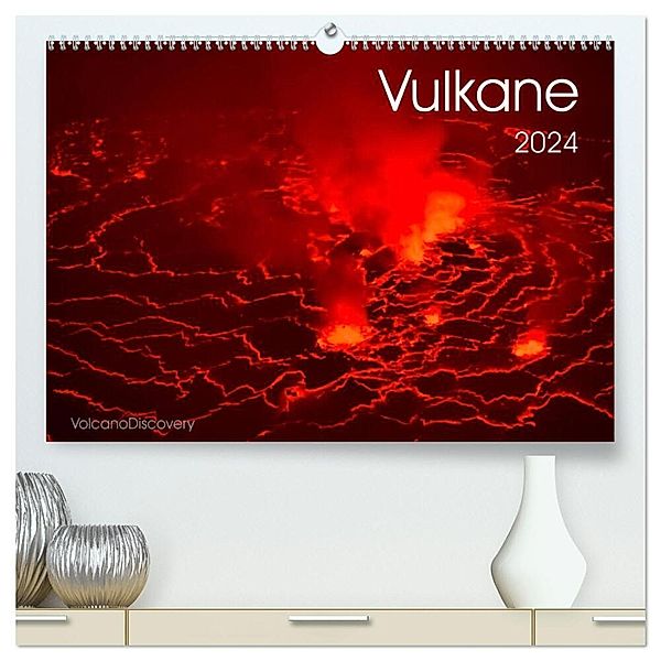 Vulkane 2024 (hochwertiger Premium Wandkalender 2024 DIN A2 quer), Kunstdruck in Hochglanz, VolcanoDiscovery