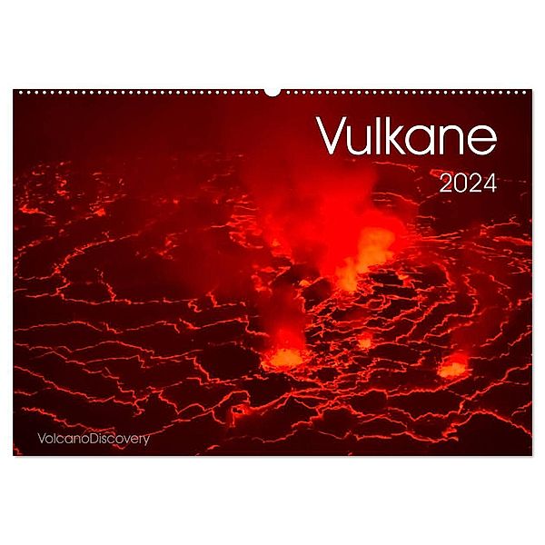 Vulkane 2024 (Wandkalender 2024 DIN A2 quer), CALVENDO Monatskalender, VolcanoDiscovery