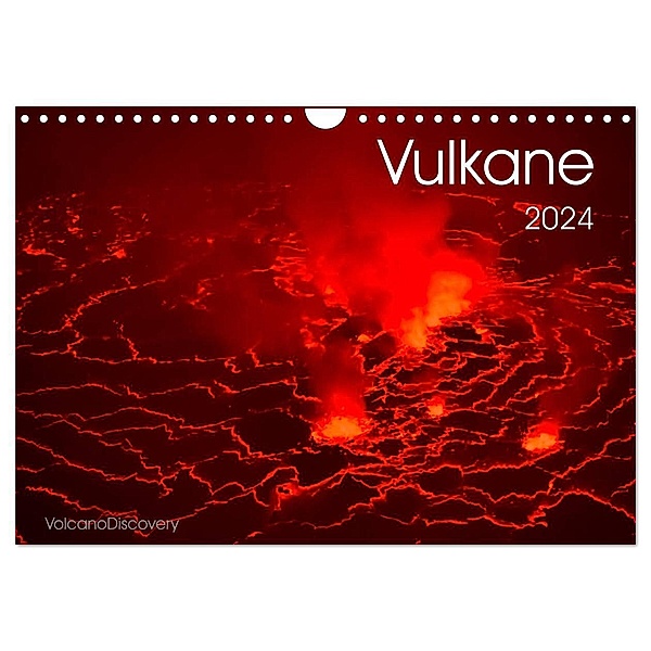 Vulkane 2024 (Wandkalender 2024 DIN A4 quer), CALVENDO Monatskalender, VolcanoDiscovery