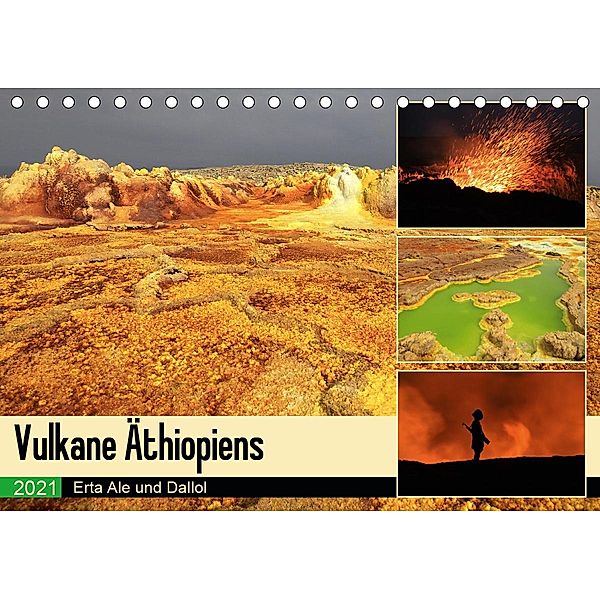 Vulkane Äthiopiens - Erta Ale und Dallol (Tischkalender 2021 DIN A5 quer), Michael Herzog
