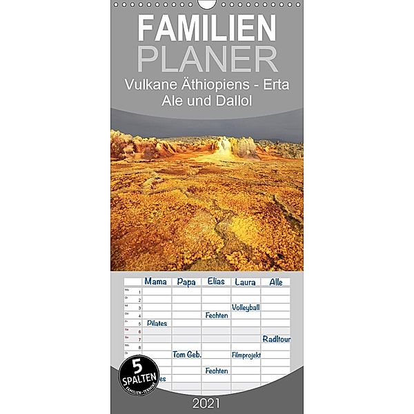 Vulkane Äthiopiens - Erta Ale und Dallol - Familienplaner hoch (Wandkalender 2021 , 21 cm x 45 cm, hoch), Michael Herzog
