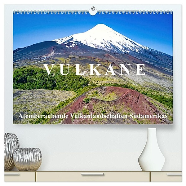 VULKANE: Atemberaubende Vulkanlandschaften Südamerikas (hochwertiger Premium Wandkalender 2024 DIN A2 quer), Kunstdruck in Hochglanz, Michael Kurz