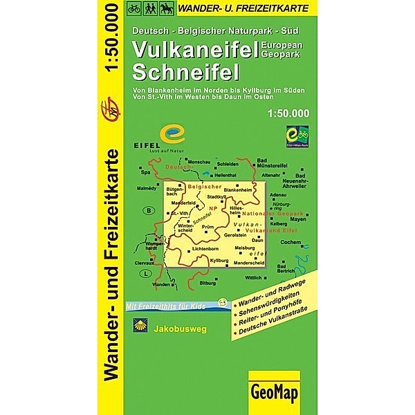 Vulkaneifel Schneifel Wander- und Freizeitkarte. 1:50.000