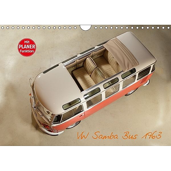 VW Samba Bus 1963 (Wandkalender 2018 DIN A4 quer), Stefan Bau