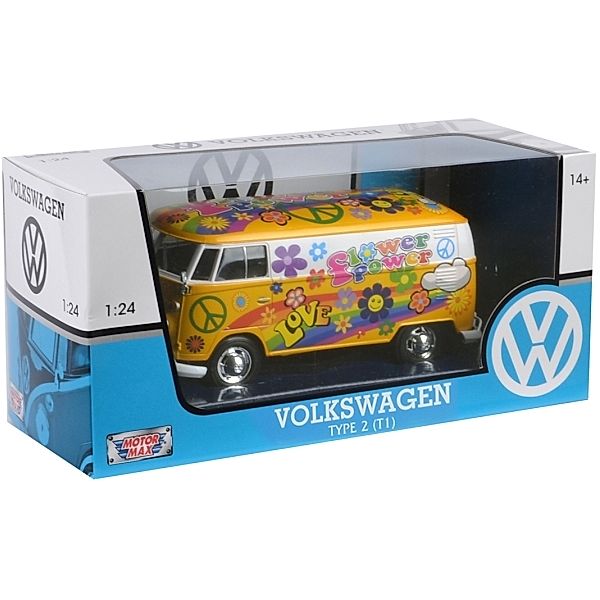 VW T1 Lieferwagen Flower Power, 1:24